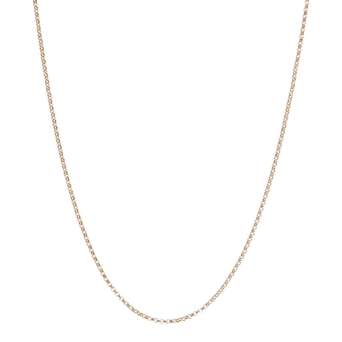 K18 Yellow Gold Necklace 49cm Unisex 3.5g (1 of 8)