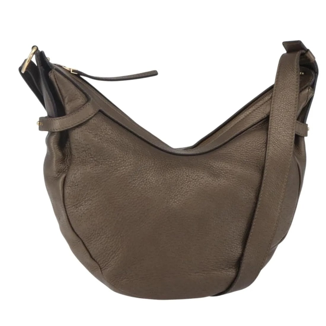 Salvatore Ferragamo Gancini Brown Leather Shoulder Bag Vintage: Salvatore Ferragamo Gancini Brown Leather Shoulder Bag Vintage This vintage Salvatore Ferragamo Gancini shoulder bag is crafted from brown leather and designed for women. It features a classic silhoue