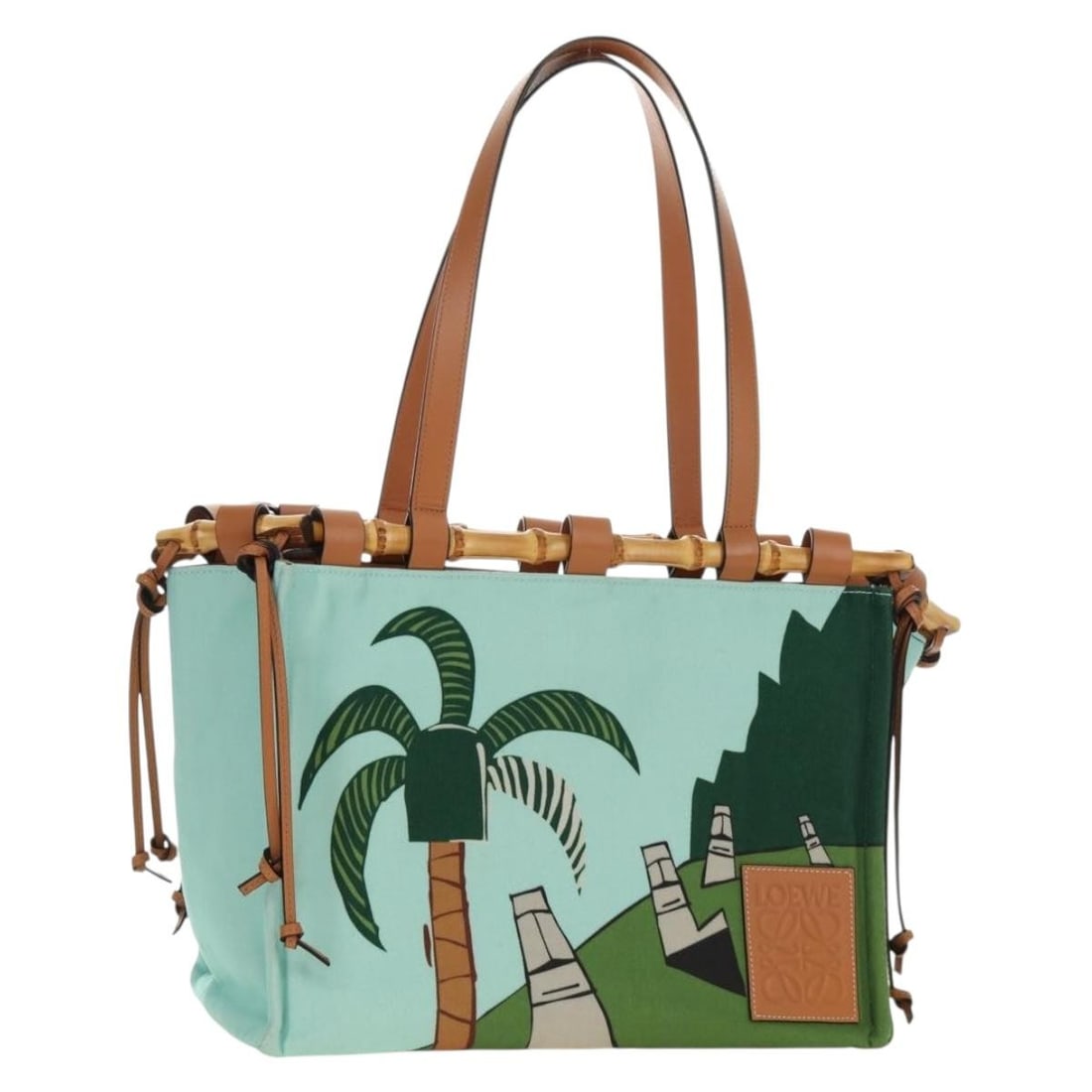 LOEWE Cushion Canvas Tote Light Blue Women's Bag with Dust Bag: LOEWE Cushion Canvas Tote Light Blue Women's Bag with Dust Bag A LOEWE Cushion tote bag in light blue canvas, designed for women. It comes with a dust bag and was made in Spain. The bag is in AB Very 