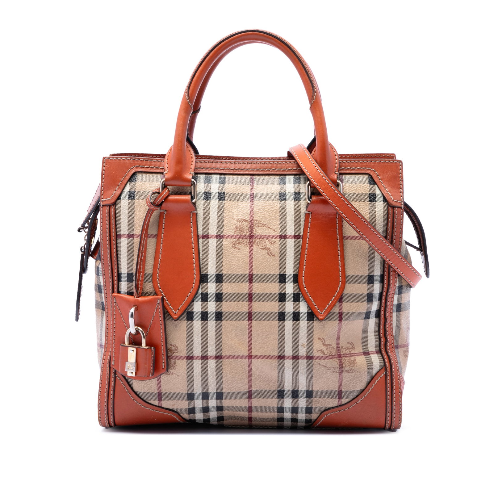 Burberry Honeywood Small Tote in Haymarket Check Coated Canvas (1 of 6)