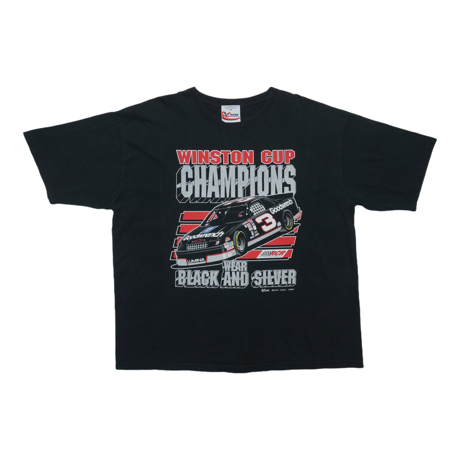 Vintage Dale Earnhardt Winston Cup black silver graphic tee XXL (1 of 4)