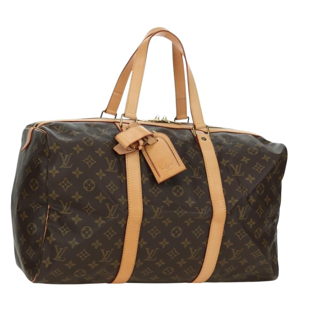 Louis Vuitton M41624 Sac Souple 45 Monogram Canvas Boston Bag: Louis Vuitton M41624 Sac Souple 45 Monogram Canvas Boston Bag Louis Vuitton Monogram Sac Souple 45 Boston Bag in Monogram Canvas, made in France. This women's Boston bag features the Monogram exterior