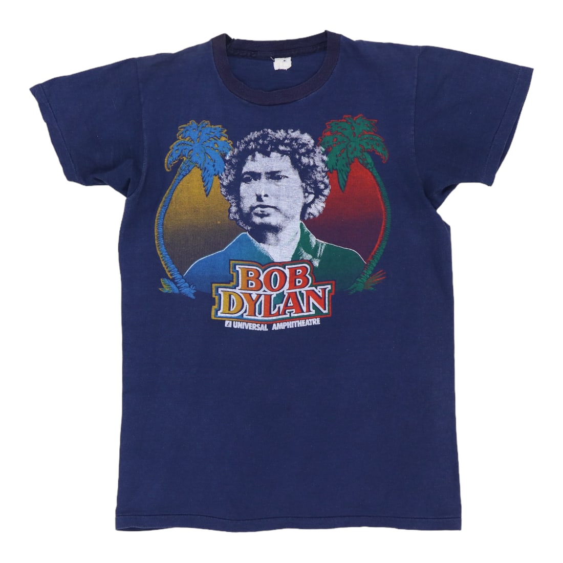 Vintage 1978 Bob Dylan Blue Universal Amphitheatre Concert T Shirt (1 of 4)