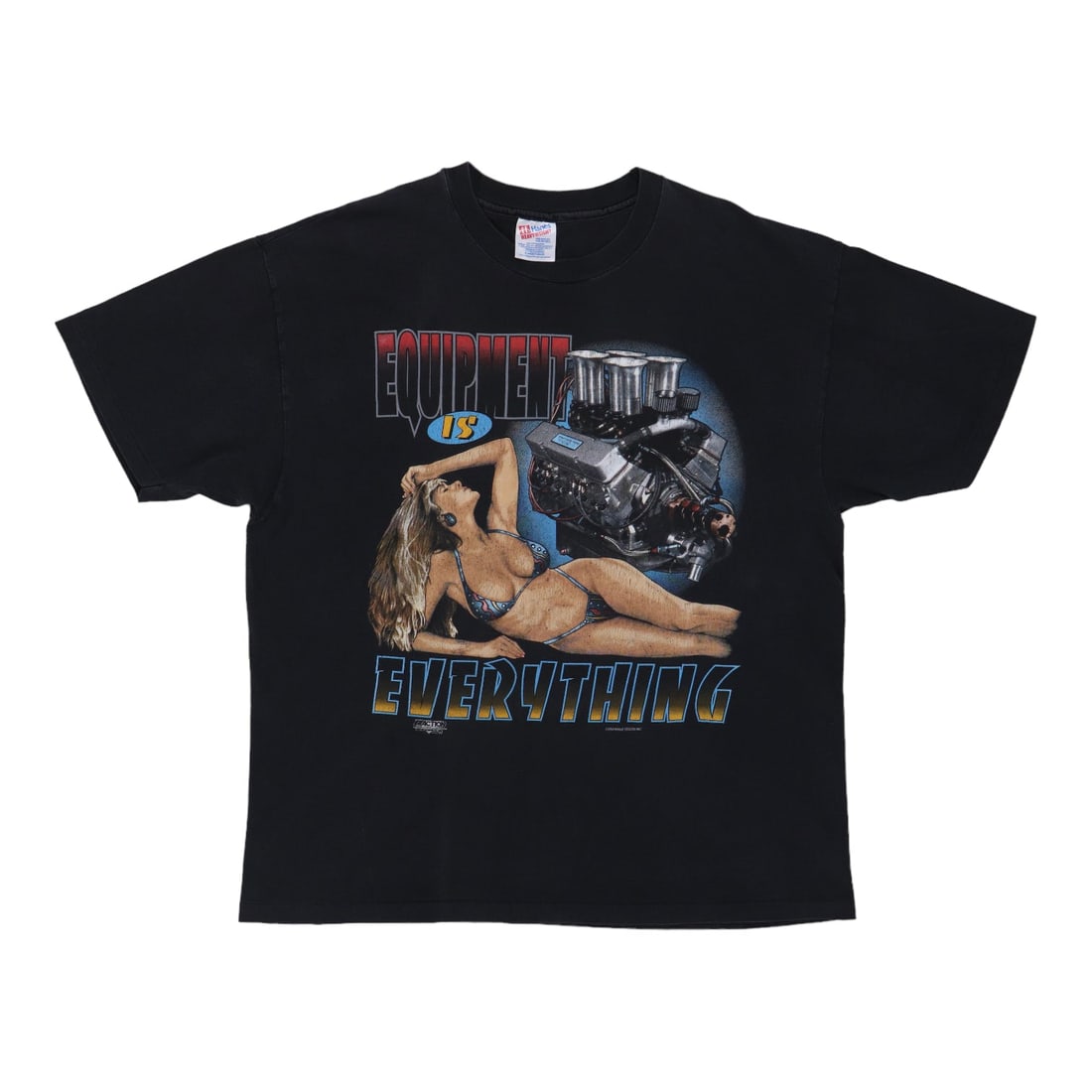 Vintage 1994 World of Outlaws Black Cotton Racing T-Shirt XL: Vintage 1994 World of Outlaws Black Cotton Racing T-Shirt XL This is an original vintage 1994 World Of Outlaws shirt featuring graphics on both the front and back. Made from 100% cotton and in black, 