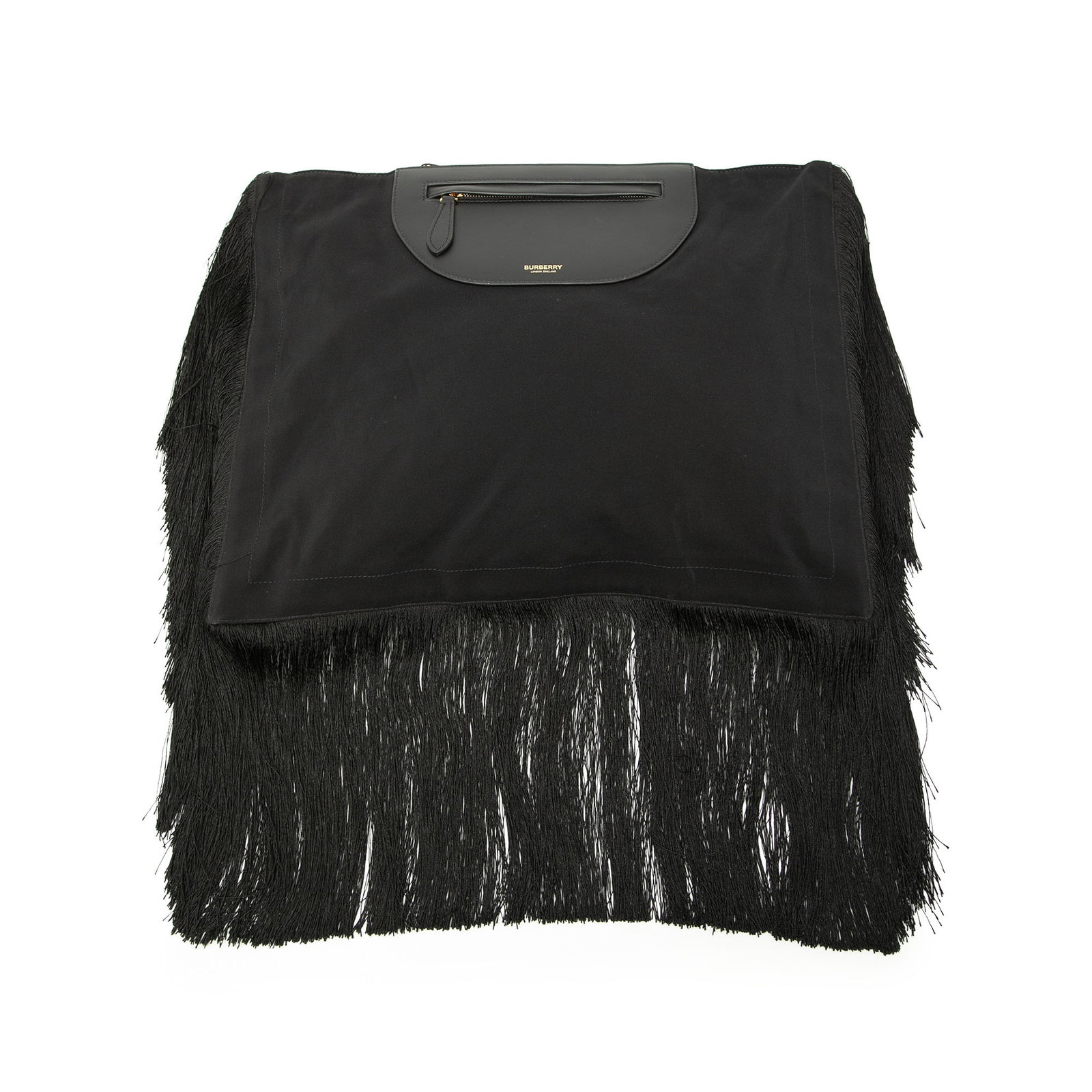 Burberry Olympia Fringe Clutch in Black Canvas (1 of 6)