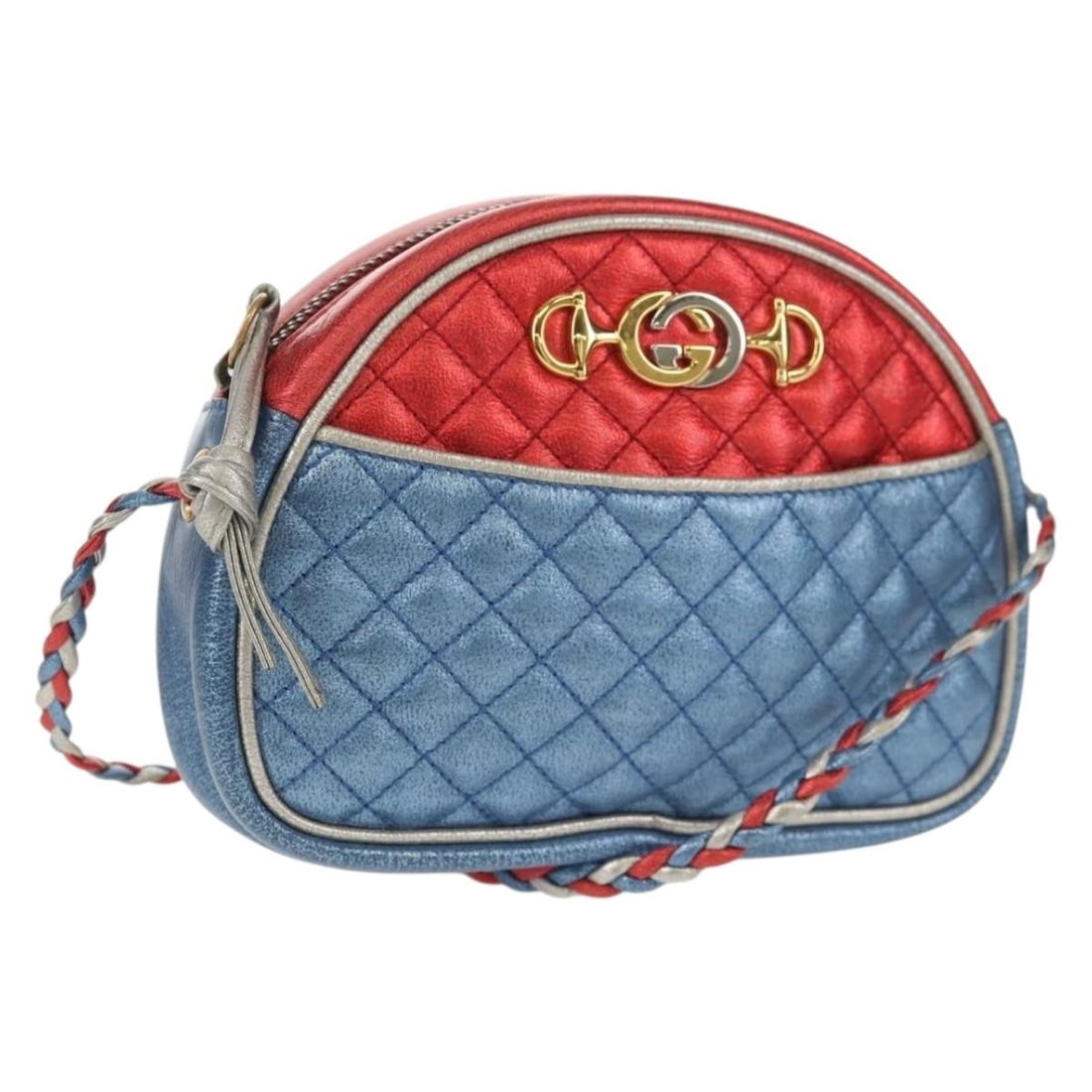 Gucci Zumi Blue Leather Shoulder Bag with Dust Bag: Gucci Zumi Blue Leather Shoulder Bag with Dust Bag A Gucci Zumi shoulder bag crafted in blue leather. It comes with a dust bag and was made in Italy. The bag is described as being in very good conditi