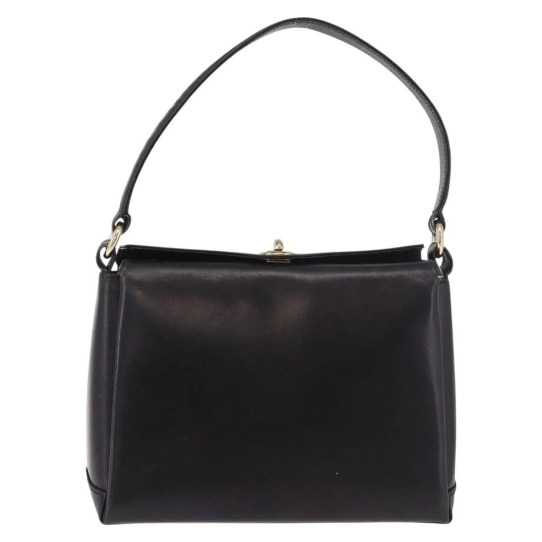 Black Leather Box Bag Gucci Vintage Convertible Bamboo (1 of 18)