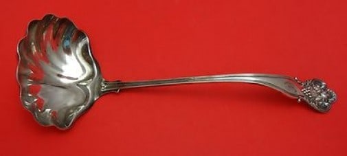 Durgin New Vintage Sterling Silver 12" Soup Ladle Monogrammed: Durgin New Vintage Sterling Silver 12" Soup Ladle Monogrammed This exquisite 12" soup ladle is crafted from high-quality sterling silver by Durgin, renowned for their elegant designs. Part of the 'New