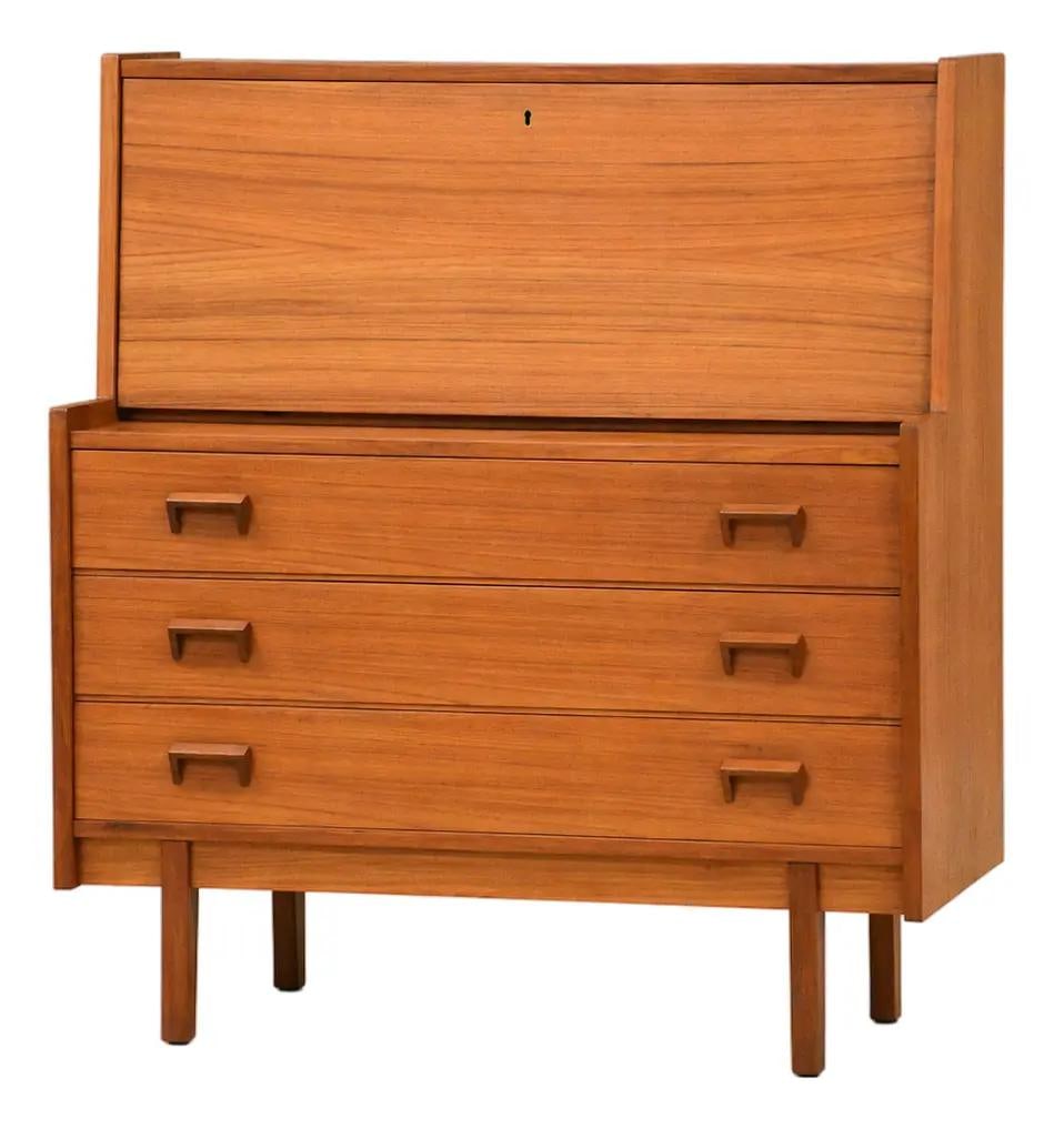Mid Century Teak Secretary Desk Made in Denmark (1 of 9)