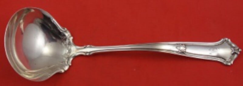 Wallace Saxon Sterling Silver Sauce Ladle 5 3/4 Inches: Wallace Saxon Sterling Silver Sauce Ladle 5 3/4 Inches This elegant Saxon sauce ladle by Wallace showcases the classic design of the Saxon pattern, crafted from high-quality sterling silver. Measuring