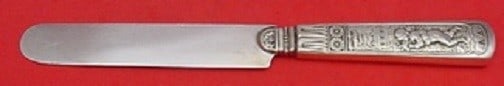 Gorham Piper Sterling Silver Junior Knife Child Design 7": Gorham Piper Sterling Silver Junior Knife Child Design 7" Discover the exquisite Piper Junior Knife by Gorham, a stunning piece crafted from sterling silver. This hollow handle knife features a charmi