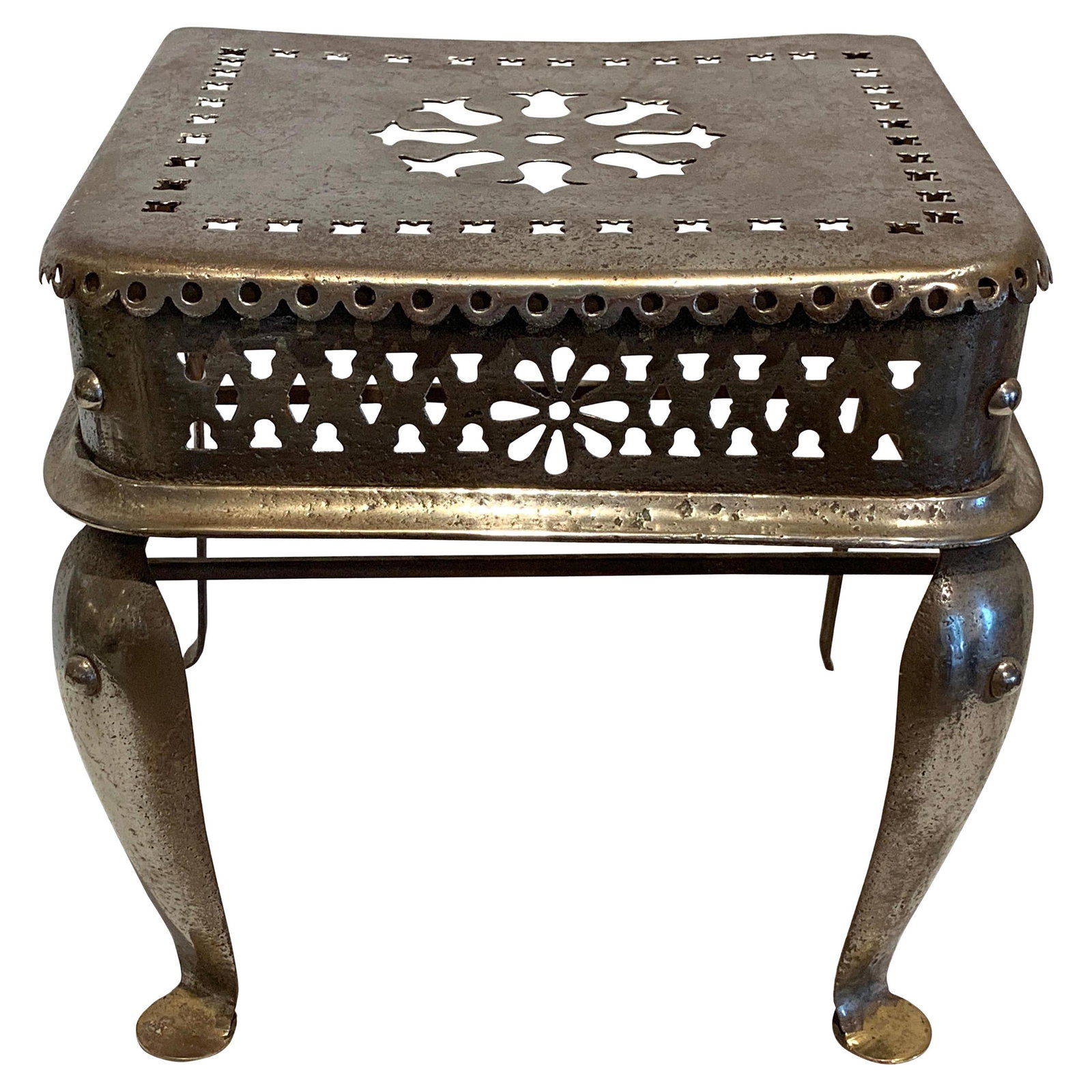 Georgian English Paktong Fireplace Footman Stand 1800 (1 of 8)