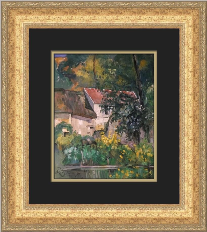 Paul Cezanne The House of Pere Lacroix Custom Framed Print 18 x 17: Paul Cezanne The House of Pere Lacroix Custom Framed Print 18 x 17 This exquisite custom framed print features Paul Cezanne's iconic artwork, "The House of Pere Lacroix." Measuring 18 inches in height