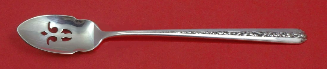 Towle Sterling Silver Olive Spoon Rambler Rose Custom 8 Inch Pierced: Towle Sterling Silver Olive Spoon Rambler Rose Custom 8 Inch Pierced This custom-made olive spoon features the exquisite Rambler Rose pattern by Towle, crafted from high-quality sterling silver. Measu