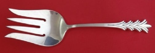 Tuttle Crest of Arden Sterling Silver Serving Fork Heirloom: Tuttle Crest of Arden Sterling Silver Serving Fork Heirloom Sterling silver cold meat fork in the Crest of Arden pattern by Tuttle. This serving fork is post-1940 and made in the United States. It is 