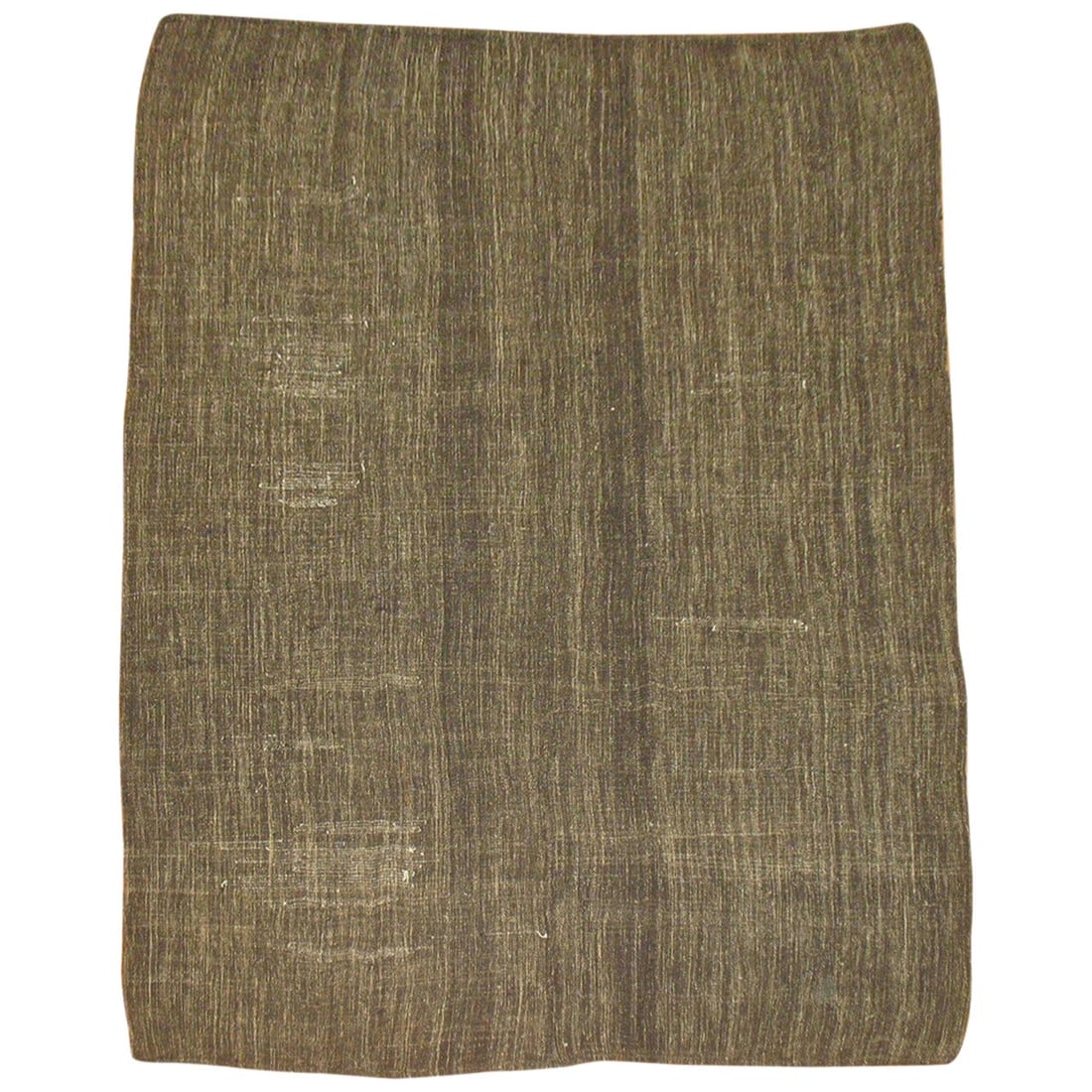 Hand Woven Brown Turkish Wool Kilim 7 x 10 4: Hand Woven Brown Turkish Wool Kilim 7 x 10 4 This one-of-a-kind Turkish Kilim features a minimalist, modern design in brown tones. Hand-woven from wool, this rug was crafted in Turkey during the late 