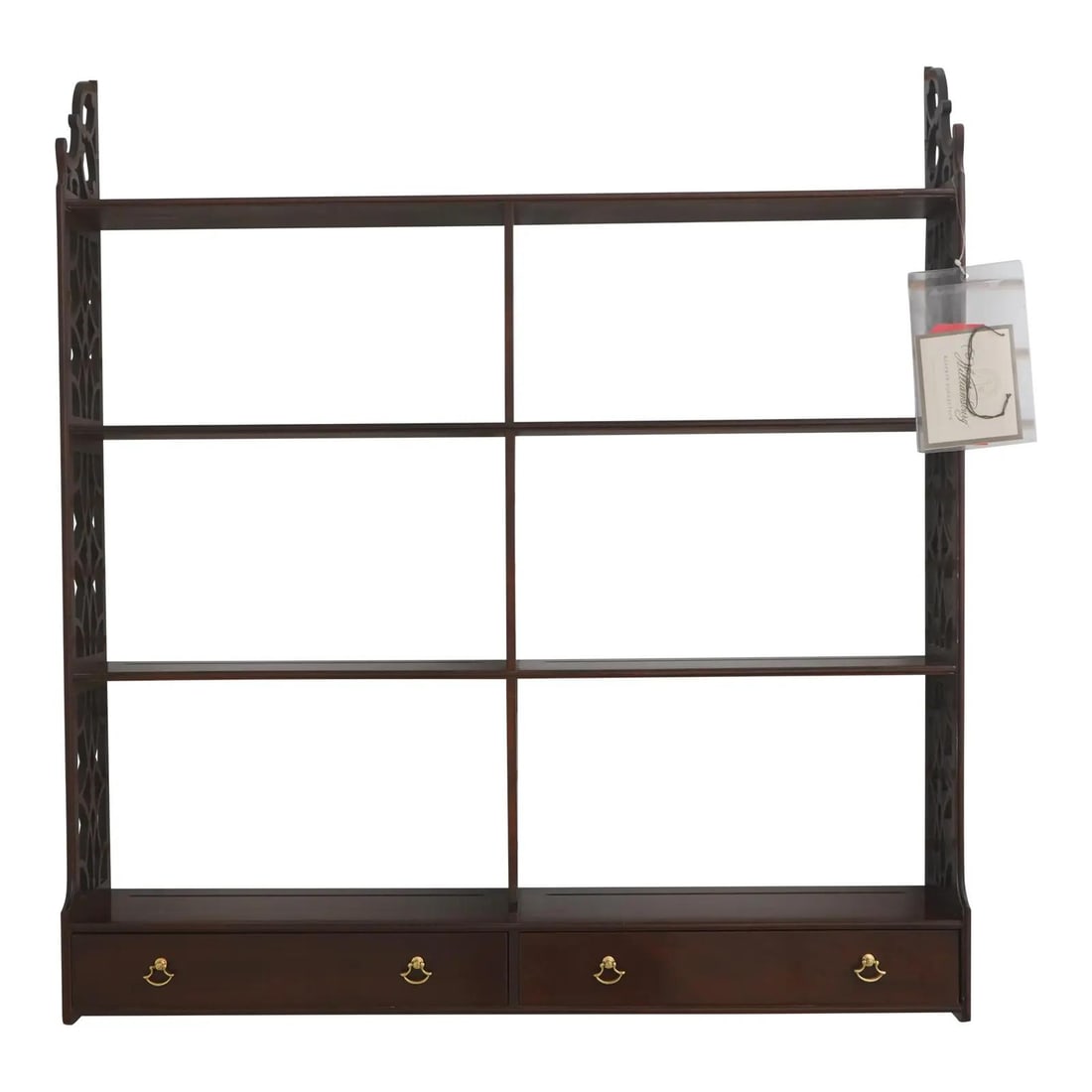 Mahogany Stickley Chippendale Style Double What Not Shelf (1 of 10)
