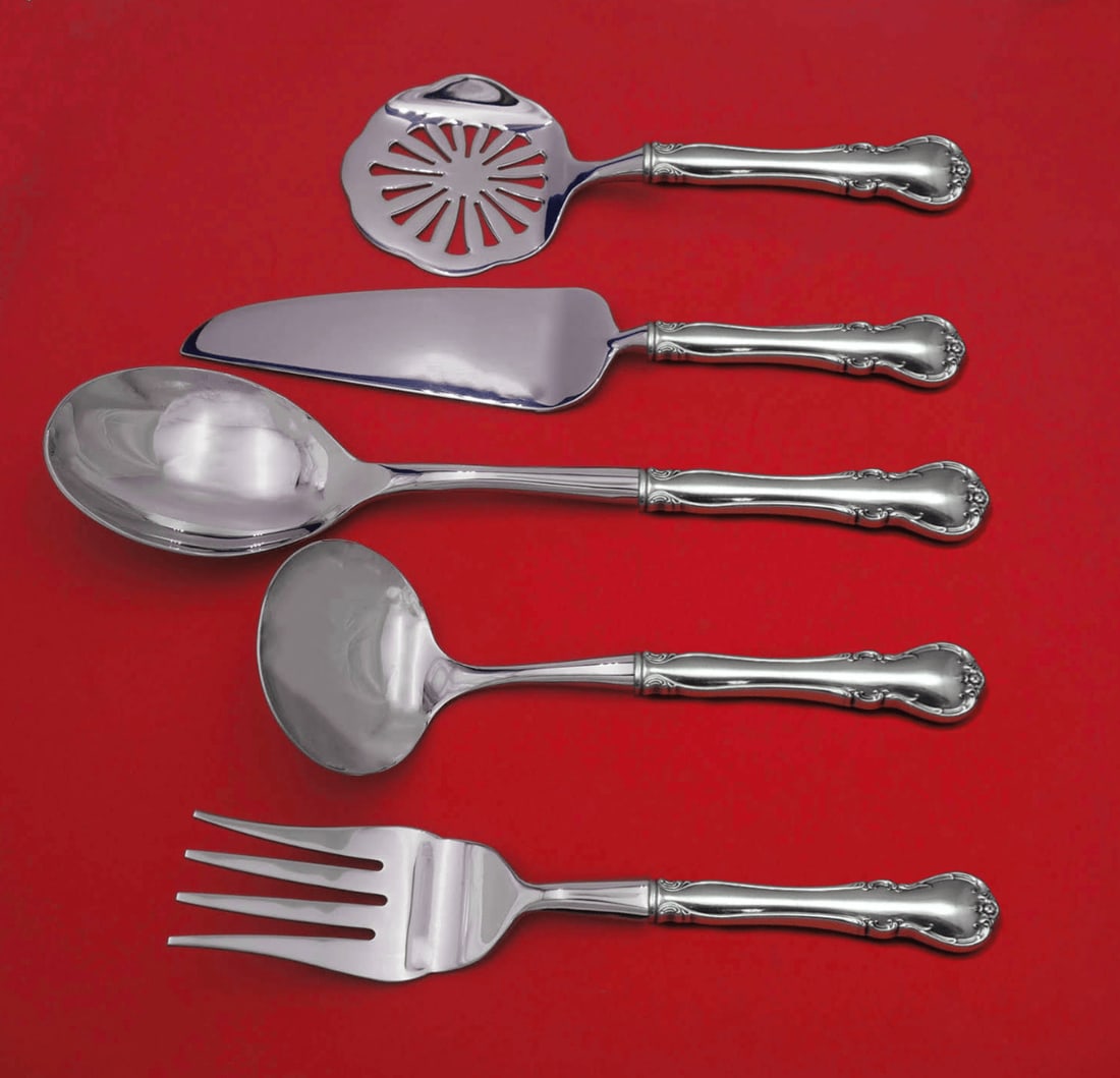 Towle French Provincial Sterling Silver 5pc Thanksgiving Hostess Serving Set: Towle French Provincial Sterling Silver 5pc Thanksgiving Hostess Serving Set French Provincial by Towle is a 5-piece Thanksgiving hostess serving set in sterling silver with custom-made hollow handles