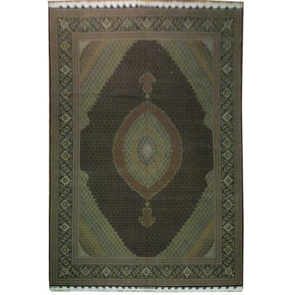 11.3 x 16.3 Authentic Persian Tabriz Mahi Rug Silk Wool Signed (1 of 6)