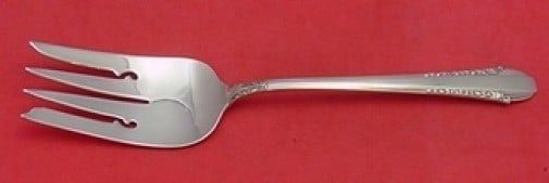 International Sterling Enchantress Cold Meat Fork 9 Inch Serving (1 of 2)