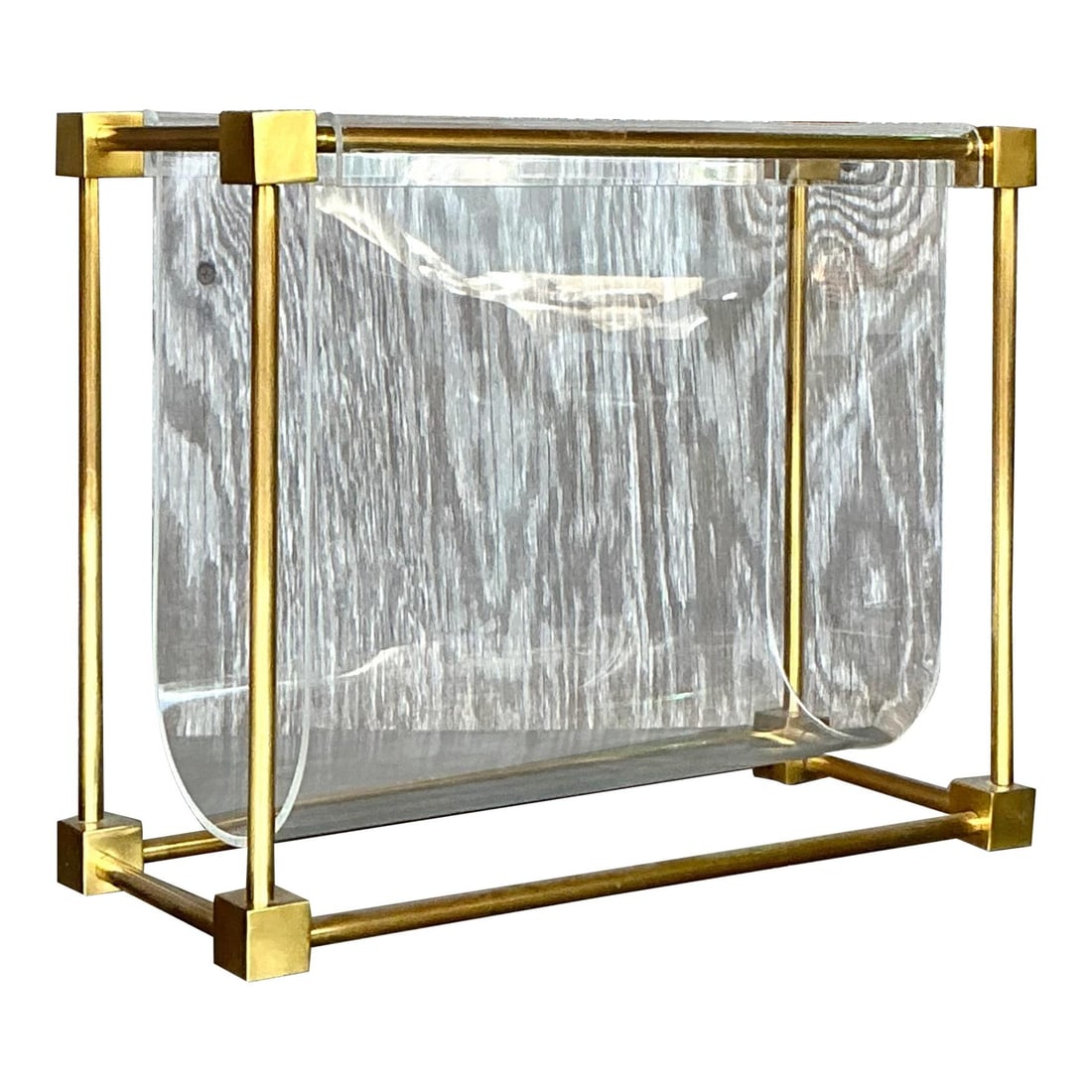 Vintage Boho Brass Magazine Holder Inspired by Charles Hollis Jones (1 of 6)