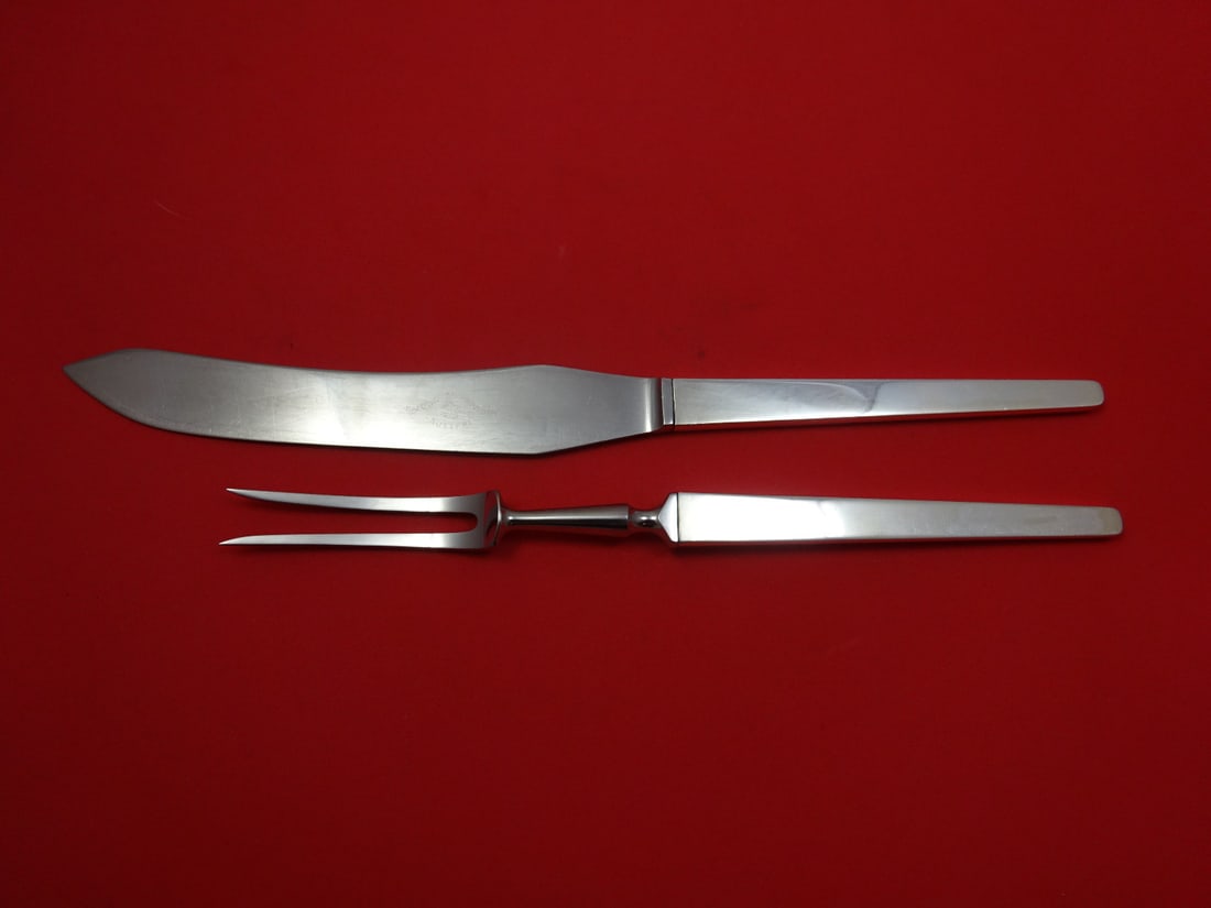 Hans Hansen Sterling Silver 2pc Roast Carving Set Knife and Fork (1 of 1)