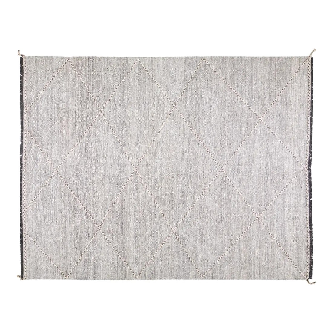 10'X13'2" Wool Azilal Rug Hand Knotted Moroccan Contemporary Soft Texture: 10'X13'2" Wool Azilal Rug Hand Knotted Moroccan Contemporary Soft Texture This Moroccan Azilal rug from the 1990s features a hand-knotted construction with natural colors and a soft texture. Showcasin