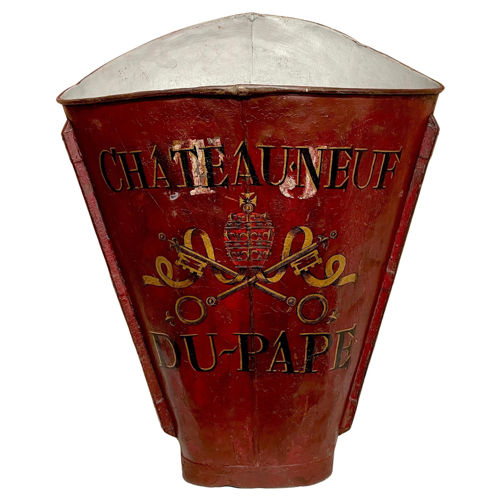Antique Chateauneuf de Pape Gilt Zinc Grape Hod 1900s (1 of 8)