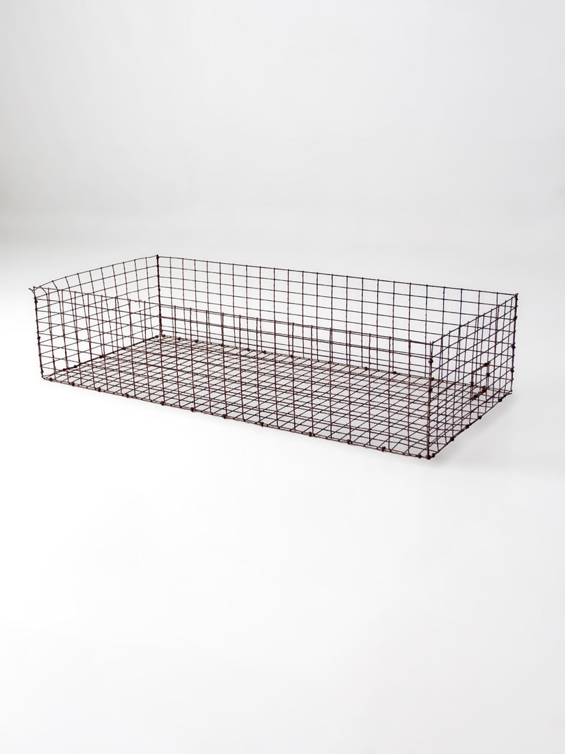 Aged Iron Wire Basket 37 inch Wide Display Bin (1 of 15)