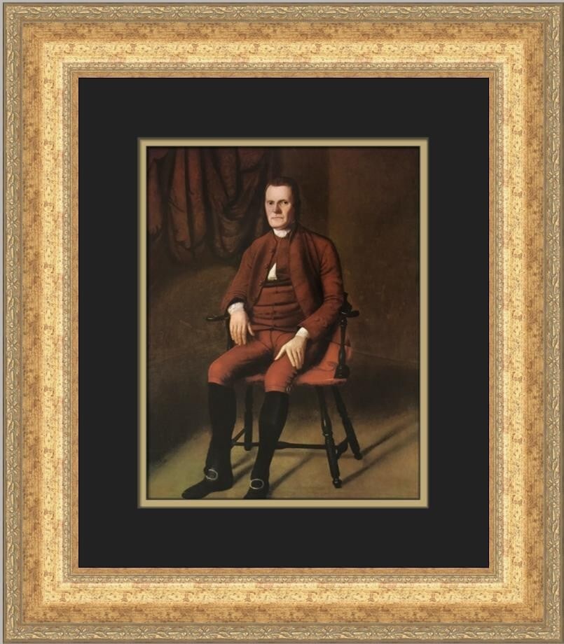 Ralph Earl Portrait of Roger Sherman Custom Framed Art Print 1979: Ralph Earl Portrait of Roger Sherman Custom Framed Art Print 1979 This exquisite custom framed print features Ralph Earl's portrait of Roger Sherman, a prominent figure in American history. Measuring 