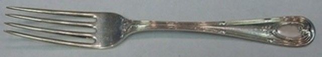 Durgin Navarre Sterling Silver Dinner Fork 7 3/4 Inch Flatware: Durgin Navarre Sterling Silver Dinner Fork 7 3/4 Inch Flatware Discover the elegance of the Navarre pattern with this exquisite dinner fork from Durgin. Crafted from high-quality sterling silver, this