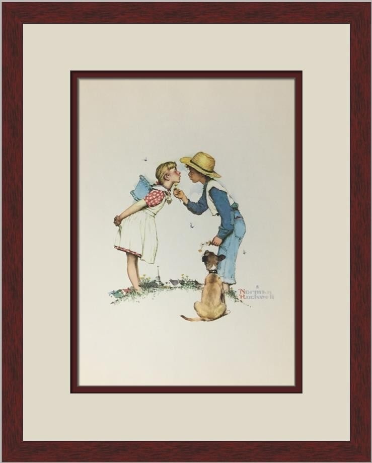 Norman Rockwell Ozzie's Test Custom Framed Print 1971 Americana Art: Norman Rockwell Ozzie's Test Custom Framed Print 1971 Americana Art This stunning custom framed print titled 'Ozzie's Test' by renowned artist Norman Rockwell showcases the essence of Americana realis