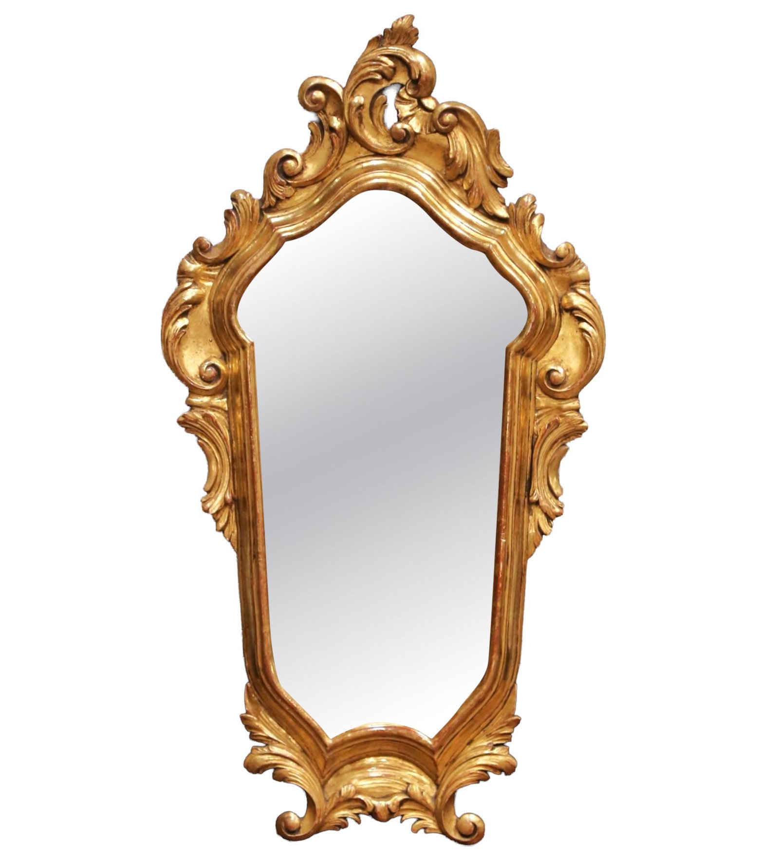 Italian Louis XV Giltwood Wall Mirror with Mercury Glass (1 of 7)