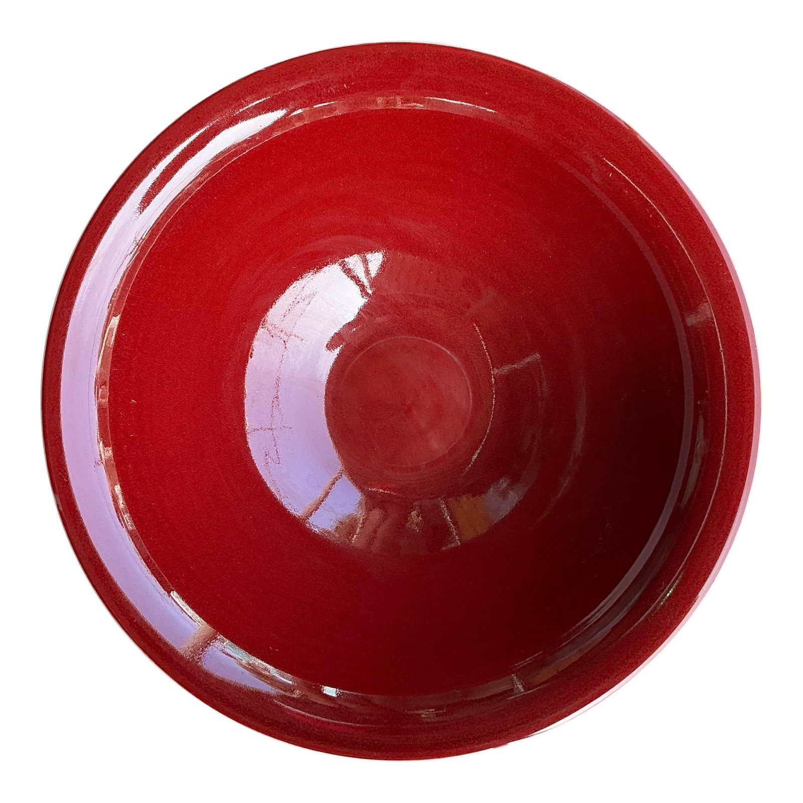 Vintage Asian Sang De Bouf Ruby Red Ceramic Bowl (1 of 5)