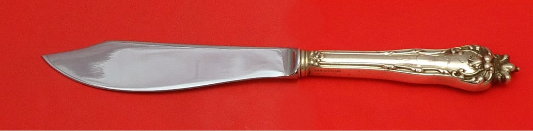 Mount Vernon Queen Pattern Sterling Silver Fish Knife by Howard Custom 8 1/4": Mount Vernon Queen Pattern Sterling Silver Fish Knife by Howard Custom 8 1/4" This exquisite individual fish knife is crafted from sterling silver and features a hollow handle with a stainless steel b