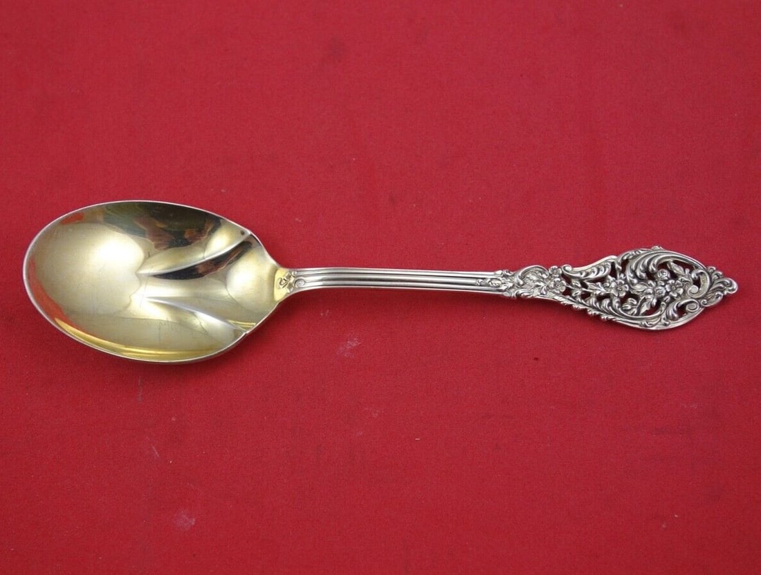 Reed and Barton Florentine Lace Sterling Silver Sugar Spoon 6 1/4 inch: Reed and Barton Florentine Lace Sterling Silver Sugar Spoon 6 1/4 inch Introducing the Florentine Lace Serving Spoon by Reed and Barton, a stunning piece crafted from sterling silver and beautifully g
