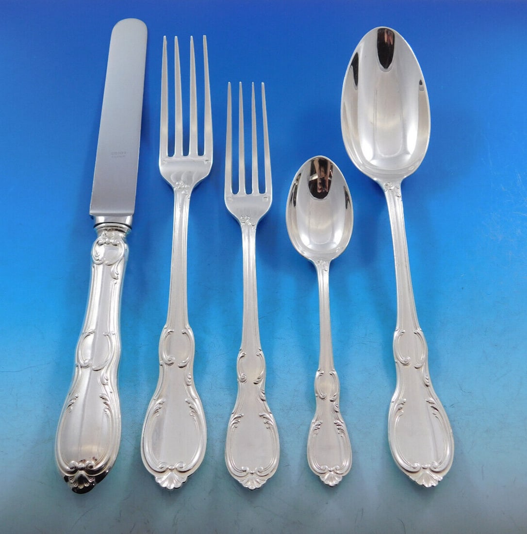 61 Piece Odiot Penthievre 950 Sterling Silver Flatware Service (1 of 9)
