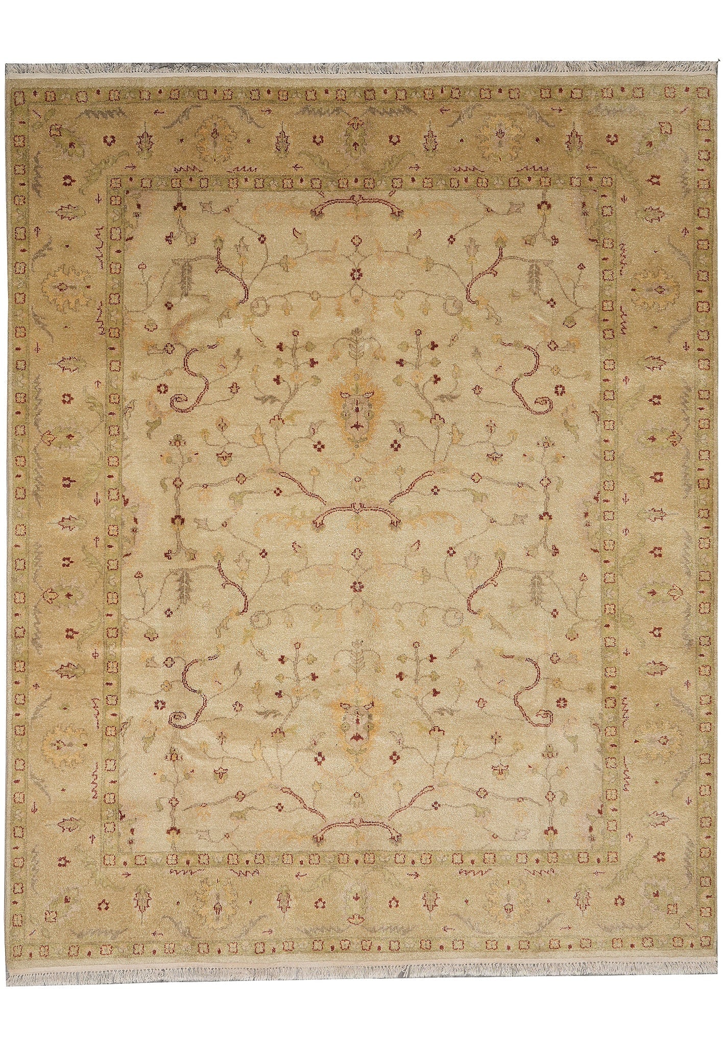 8 x 10 Chobi Peshawar Hand Knotted Wool Rug Warm Neutrals: 8 x 10 Chobi Peshawar Hand Knotted Wool Rug Warm Neutrals Free continental US Shipping This 8 x 10 Chobi Peshawar rug features a warm neutral palette and hand-knotted construction. Made in Pakistan fr