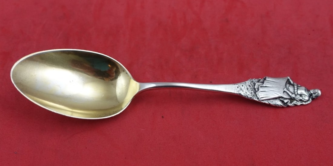 Gorham Nuremberg sterling silver pap spoon 6 inch 1888 engraved: Gorham Nuremberg sterling silver pap spoon 6 inch 1888 engraved This is a Gorham sterling silver pap spoon from the Nuremberg pattern, featuring an engraved "GW" and the year 1888 on the back. Crafted