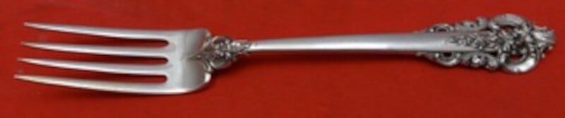 Wallace Grande Baroque Sterling Silver Junior Fork 6 Inch: Wallace Grande Baroque Sterling Silver Junior Fork 6 Inch This exquisite 6" junior fork from the Grande Baroque pattern by Wallace showcases the timeless elegance of Baroque style. Crafted from high-q