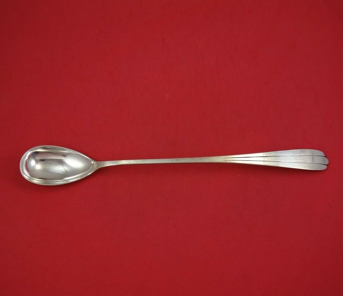 Porter Blanchard Lotus Sterling Silver Martini Spoon 12.5 Vintage: Porter Blanchard Lotus Sterling Silver Martini Spoon 12.5 Vintage This exquisite vintage martini spoon, crafted by Porter Blanchard, showcases the elegant Lotus pattern. Measuring 12 1/2 inches in len