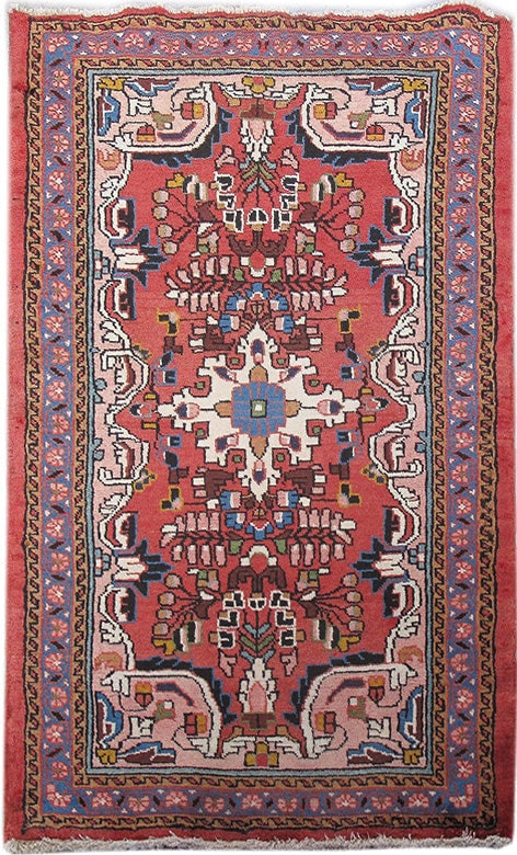 Handcrafted 2.8 x 4.4 Orange Persian Hamadan Wool Rug: Handcrafted 2.8 x 4.4 Orange Persian Hamadan Wool Rug Free continental US Shipping Enhance your living space with this exquisite 2.8 x 4.4 Orange Persian Hamadan Wool Rug, handcrafted by skilled artis