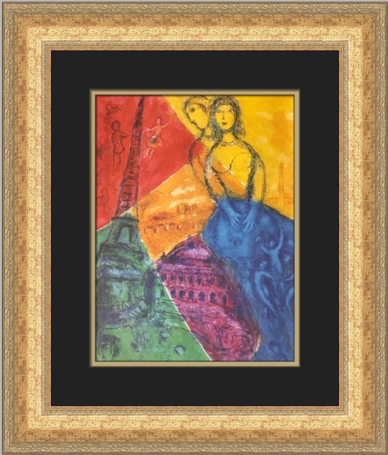 Marc Chagall Memories Of The Past Custom Framed Art Print: Marc Chagall Memories Of The Past Custom Framed Art Print This stunning custom framed print titled 'Memories Of The Past' by renowned artist Marc Chagall captures the essence of Expressionism and Impr
