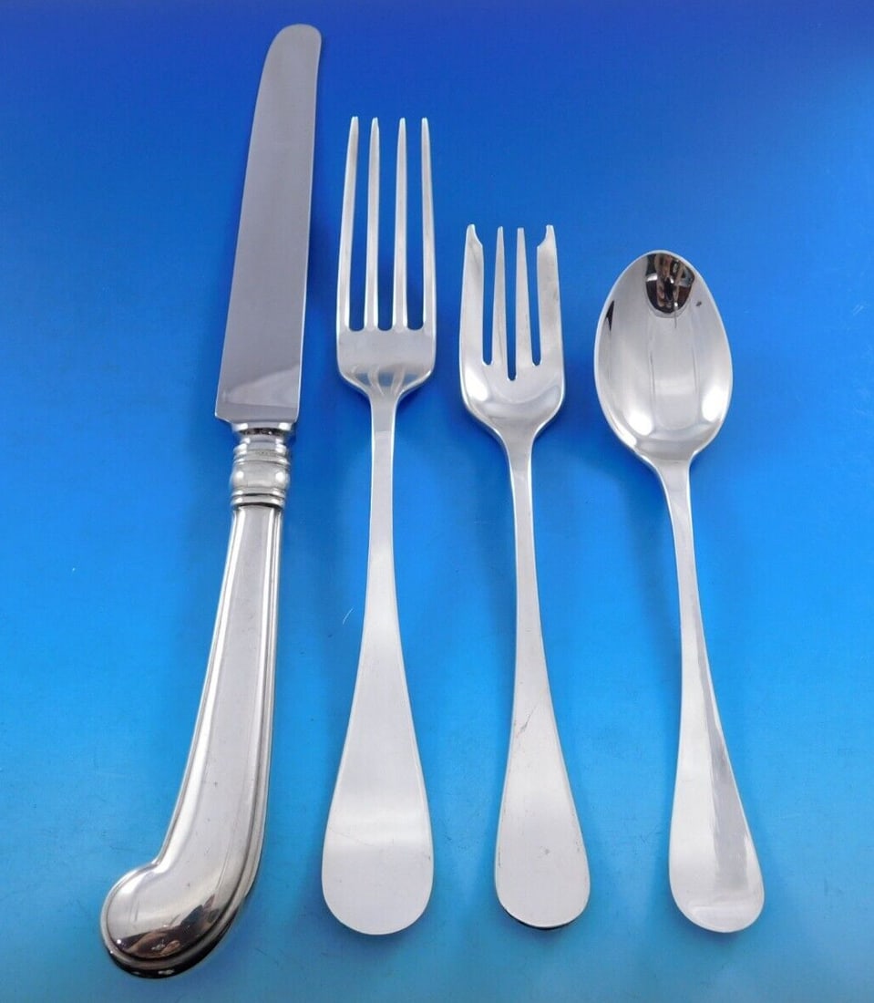 Tiffany & Co. King William Sterling Silver 4-Piece Place Setting: Tiffany & Co. King William Sterling Silver 4-Piece Place Setting This exquisite 4-piece dinner place setting from Tiffany & Co. features the classic King William pattern, dating back to 1850-1899. Cra