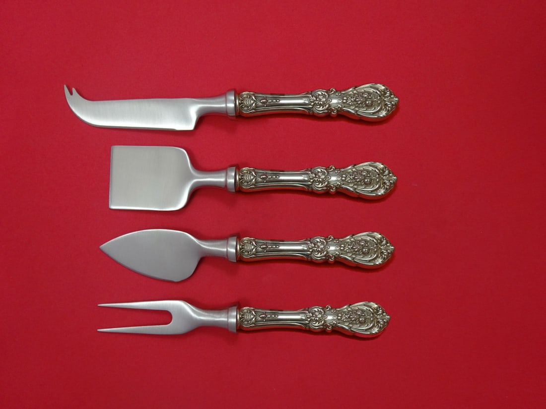 Reed & Barton Francis I Sterling Silver 4 Piece Cheese Serving Set: Reed & Barton Francis I Sterling Silver 4 Piece Cheese Serving Set Introducing the exquisite Francis I Cheese Serving Set by Reed & Barton, crafted from high-quality sterling silver with hollow handle