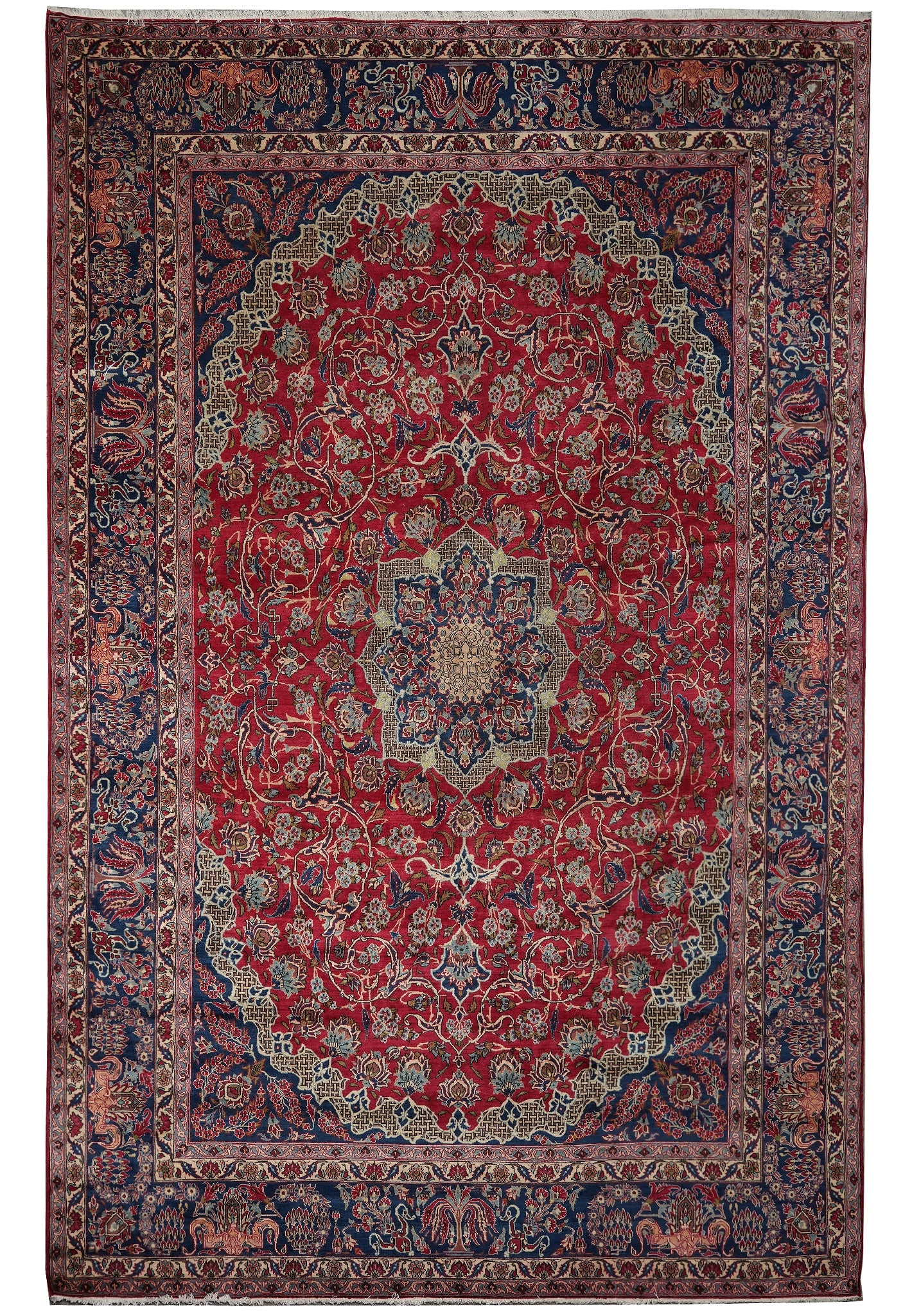 Authentic Persian Tabriz Rug 10.8 x 16.9 Traditional 1980s (1 of 14)