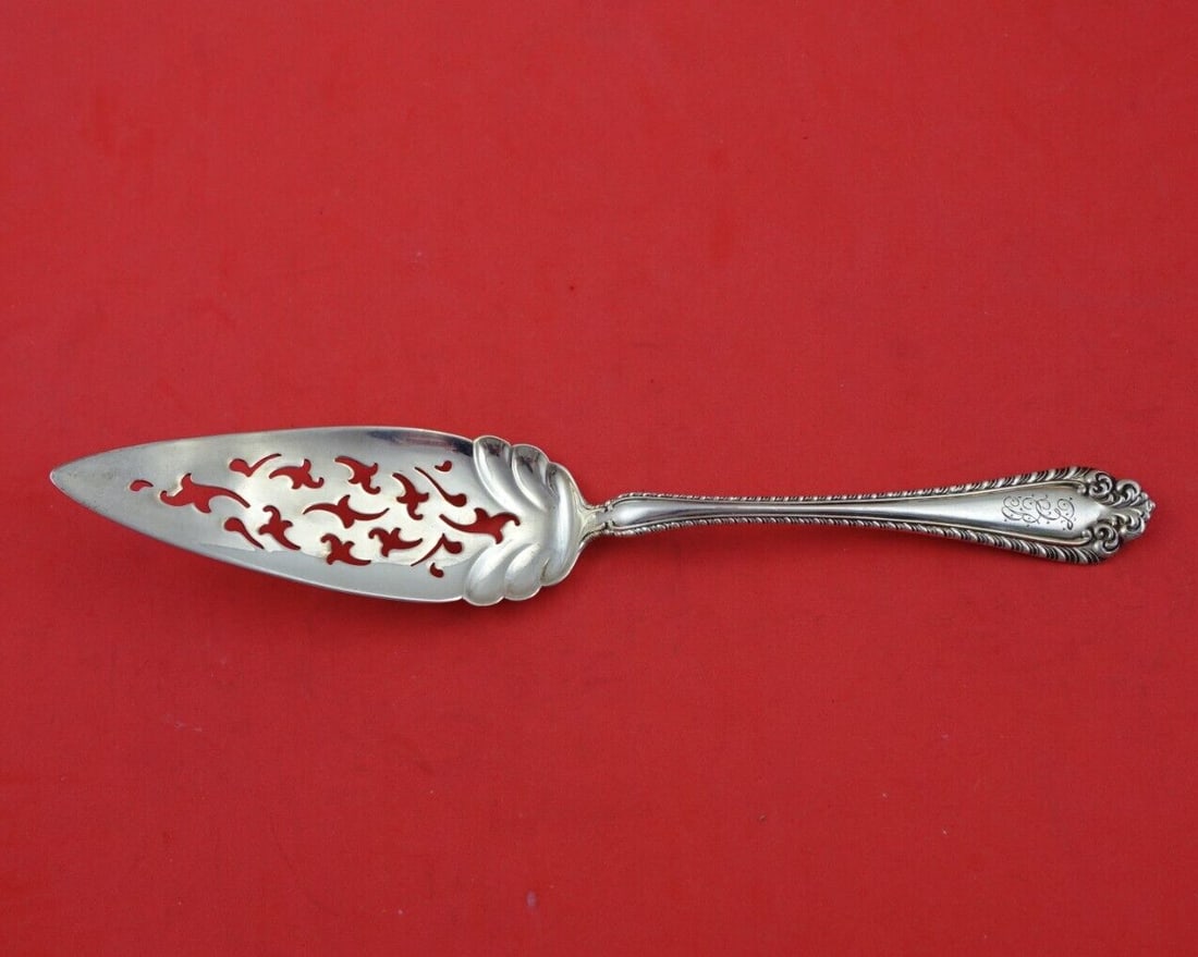 Alvin Melrose Sterling Silver Jelly Cake Server 8 3/4 Inch Monogrammed: Alvin Melrose Sterling Silver Jelly Cake Server 8 3/4 Inch Monogrammed Enhance your serving experience with the Melrose Jelly Cake Server by Alvin, crafted from high-quality sterling silver. This eleg