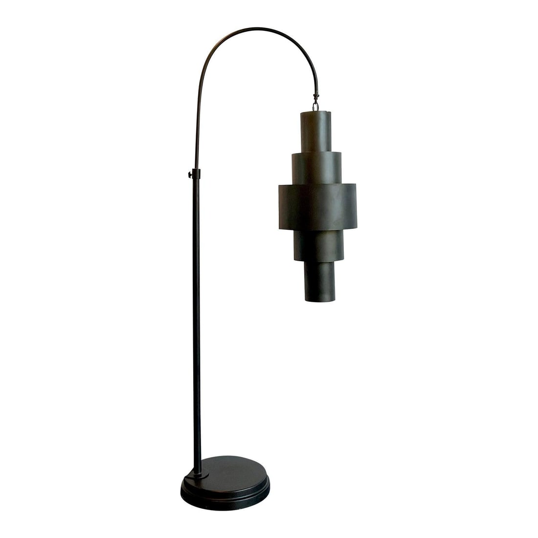 Global Views Metal Arc Floor Lamp with Stepped Shade (1 of 10)