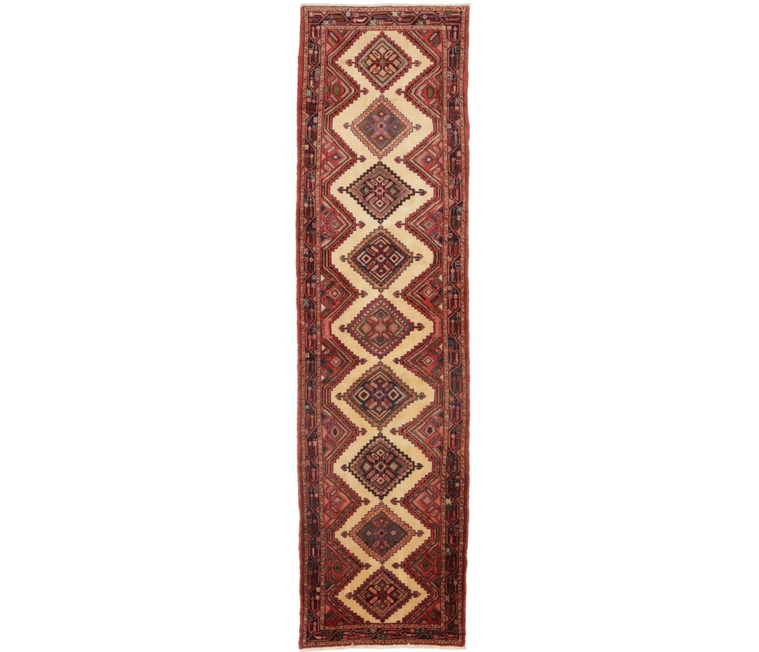 Hand Knotted Wool Tribal Runner Rug 2'11 x 11'11 Geometric Vintage: Hand Knotted Wool Tribal Runner Rug 2'11 x 11'11 Geometric Vintage Enhance your home decor with this exquisite Handmade 3X12 Wool Oriental Runner Rug, featuring a striking tribal design that adds char