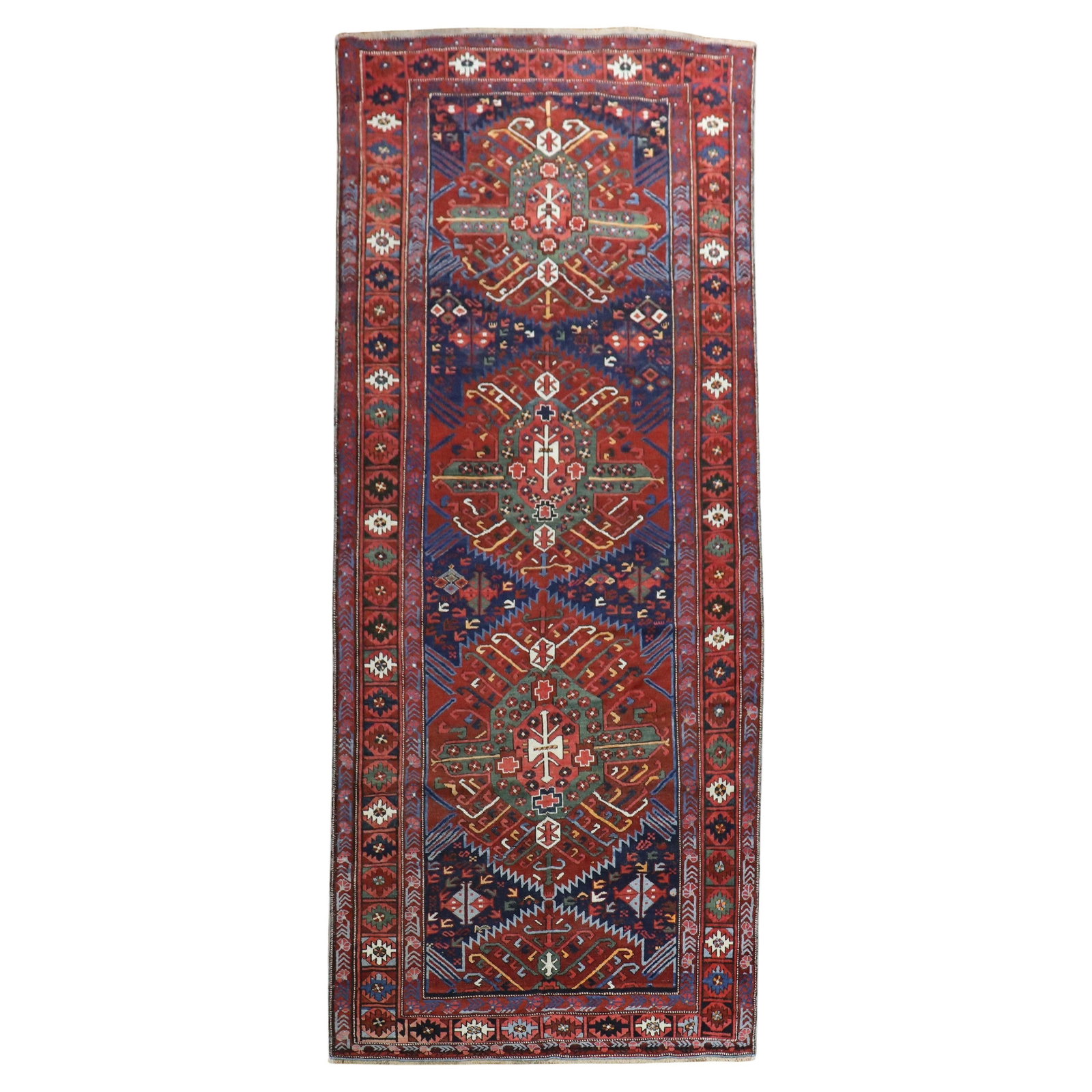 Zabihi Collection Kazak Zeychour Antique Rug 58 x 139 in Wool Hand-Knotted (1 of 9)